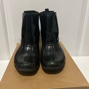 Black Sperry Boots